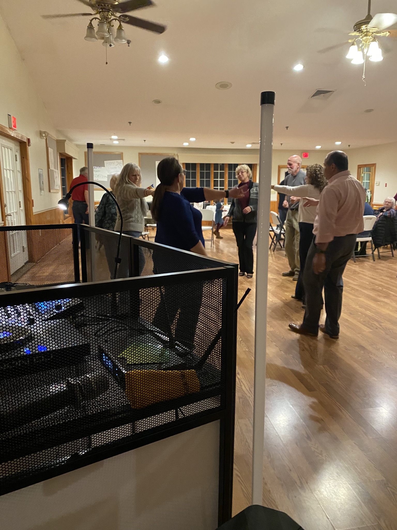 Guests dancing at an event